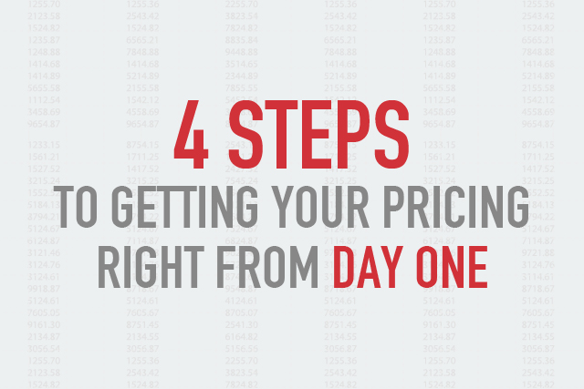 4 steps to getting your pricing right from day one