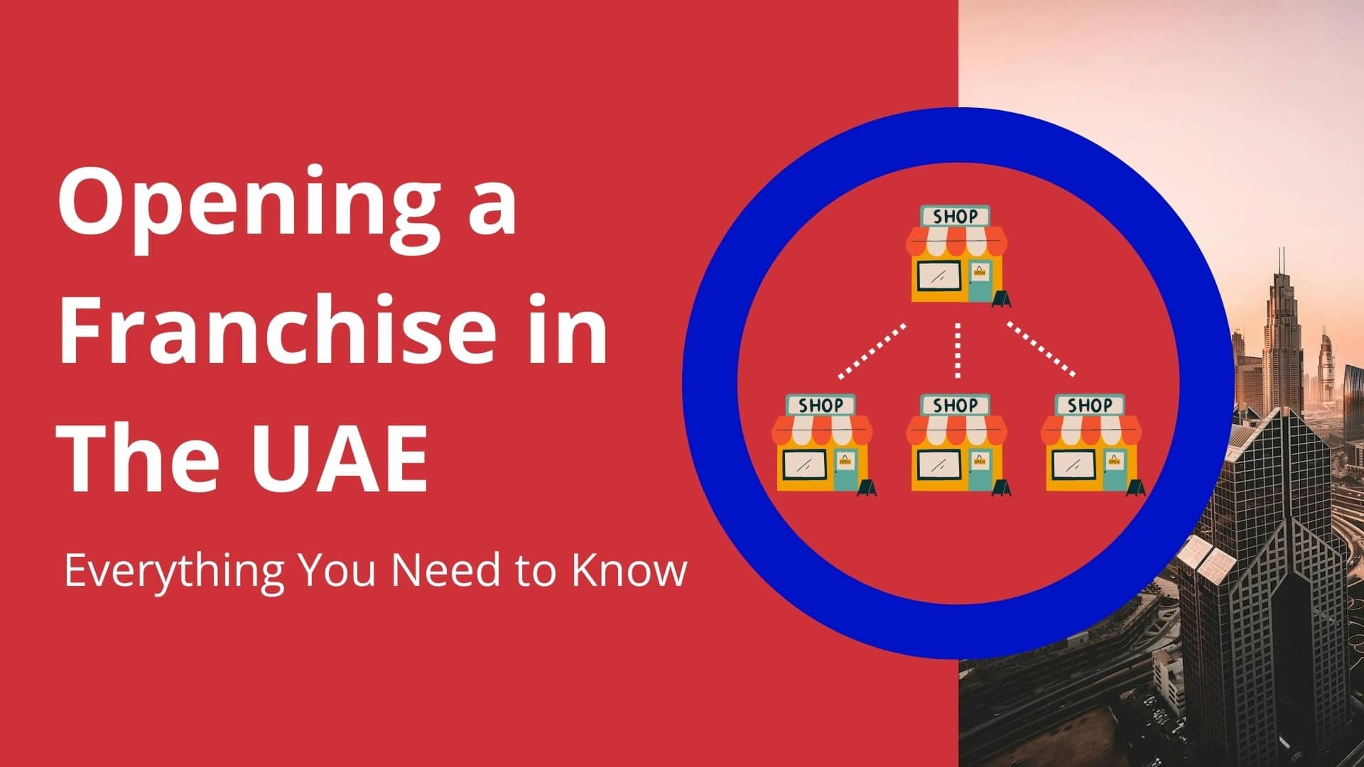 A graphic made by Virtuzone on 'Opening a Franchise in the UAE'.