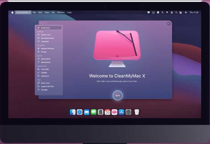 A screenshot of CleanMyMacX which is the best mac cleaner software