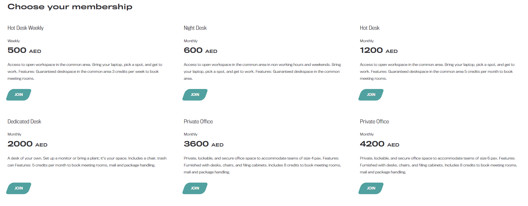 Screenshot of Jobetter pricing and payment options.