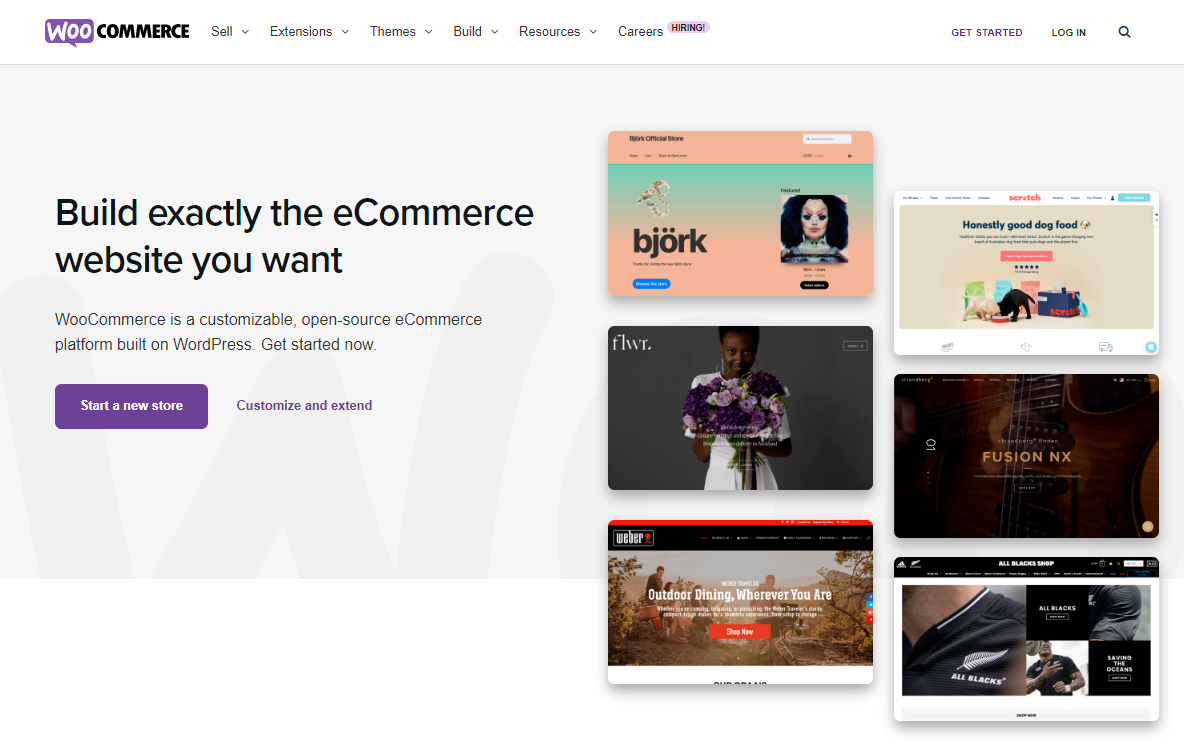Screenshot of WooCommerce- one of the best ecommerce platforms.
