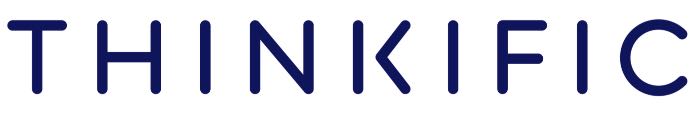 A screenshot of the Thinkific logo- one of the best online course platforms.
