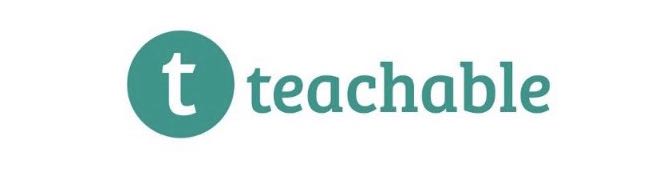 A screenshot of the Teachable logo- one of the best online course platforms.