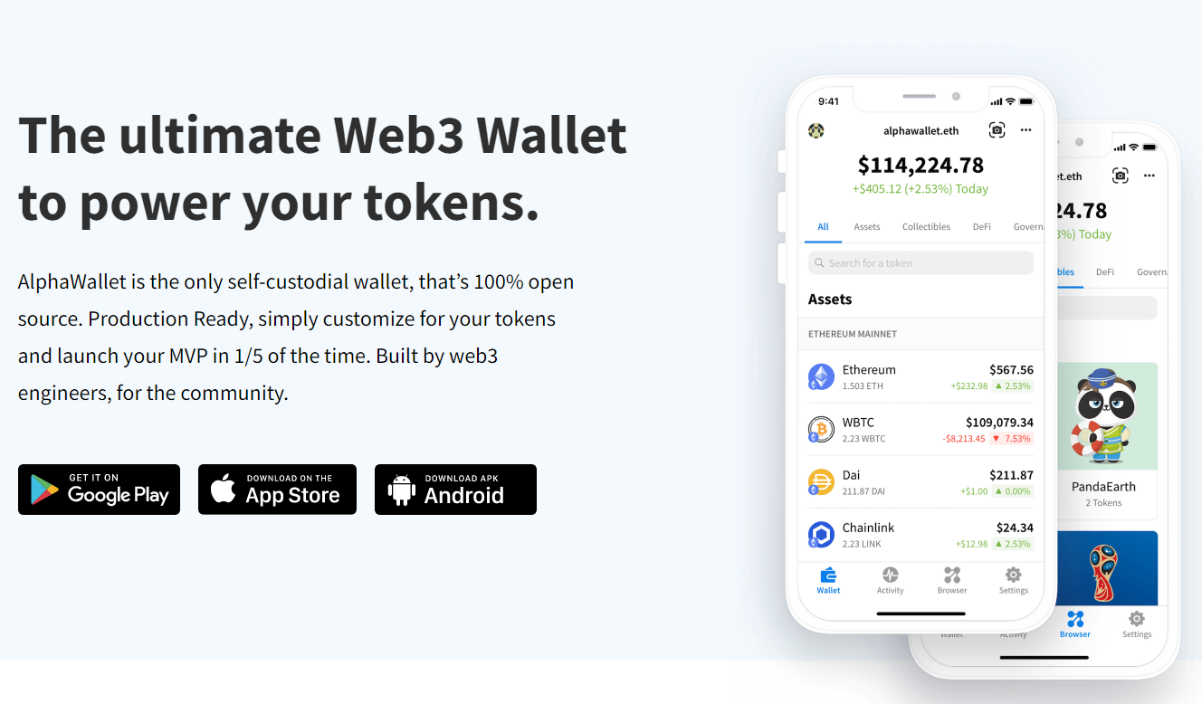 Screenshot of Web3 Wallet- a crypto wallet used for virtual real estate. 