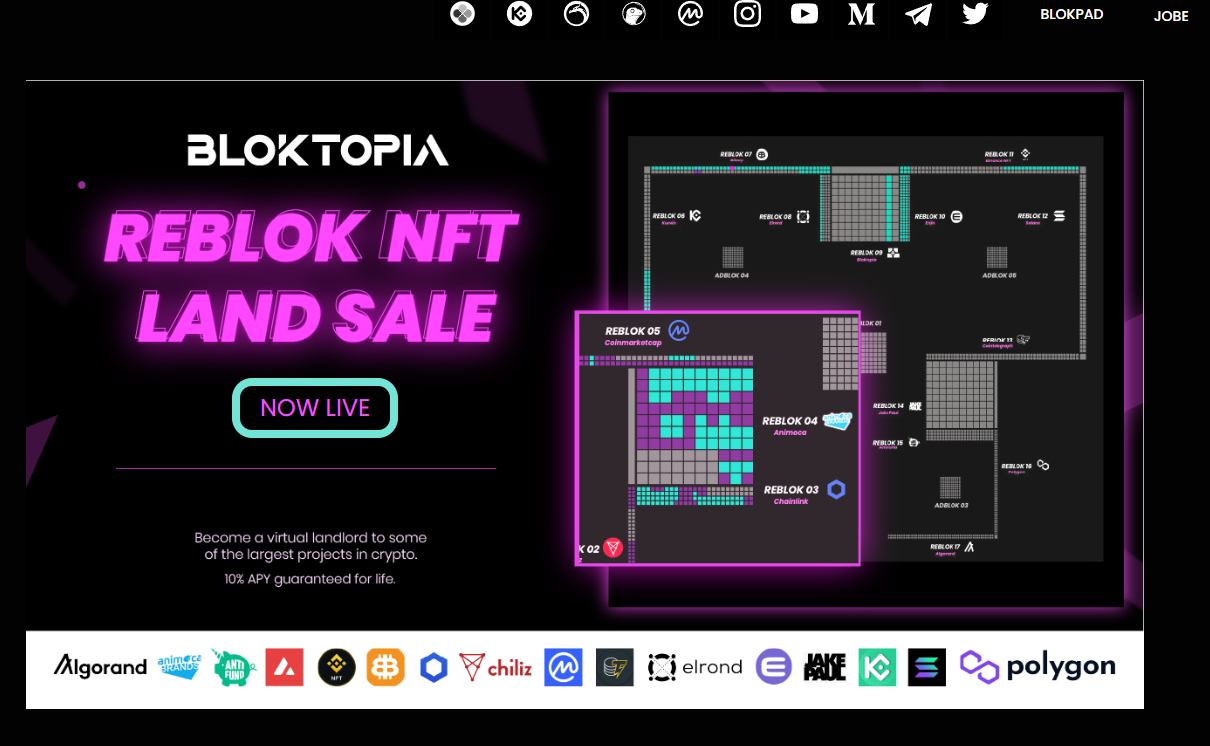 A screenshot of Bloktopia - one of the best Metaverse platforms
