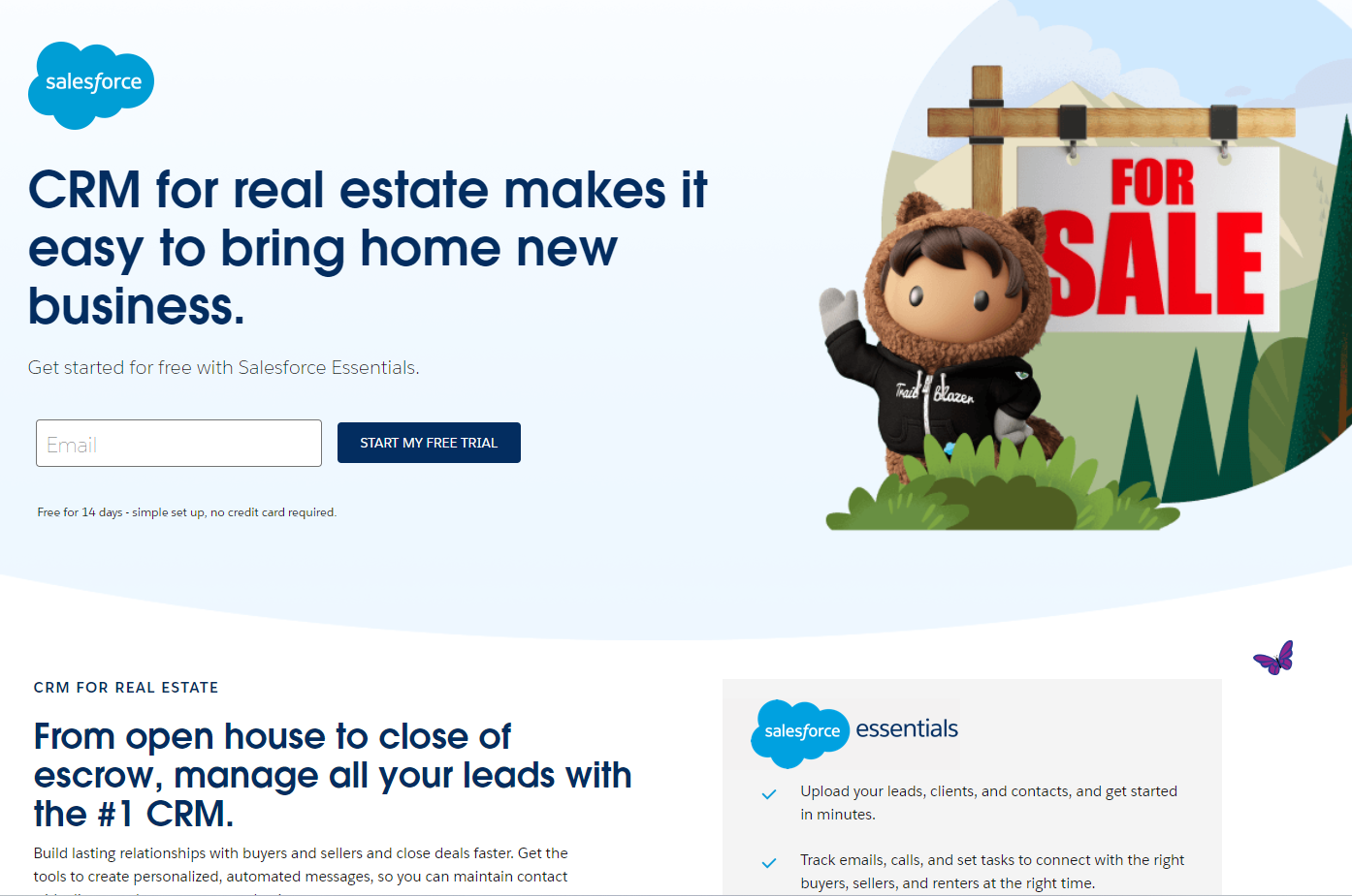 A screenshot of Salesforce- one of the best Real Estate CRMs
