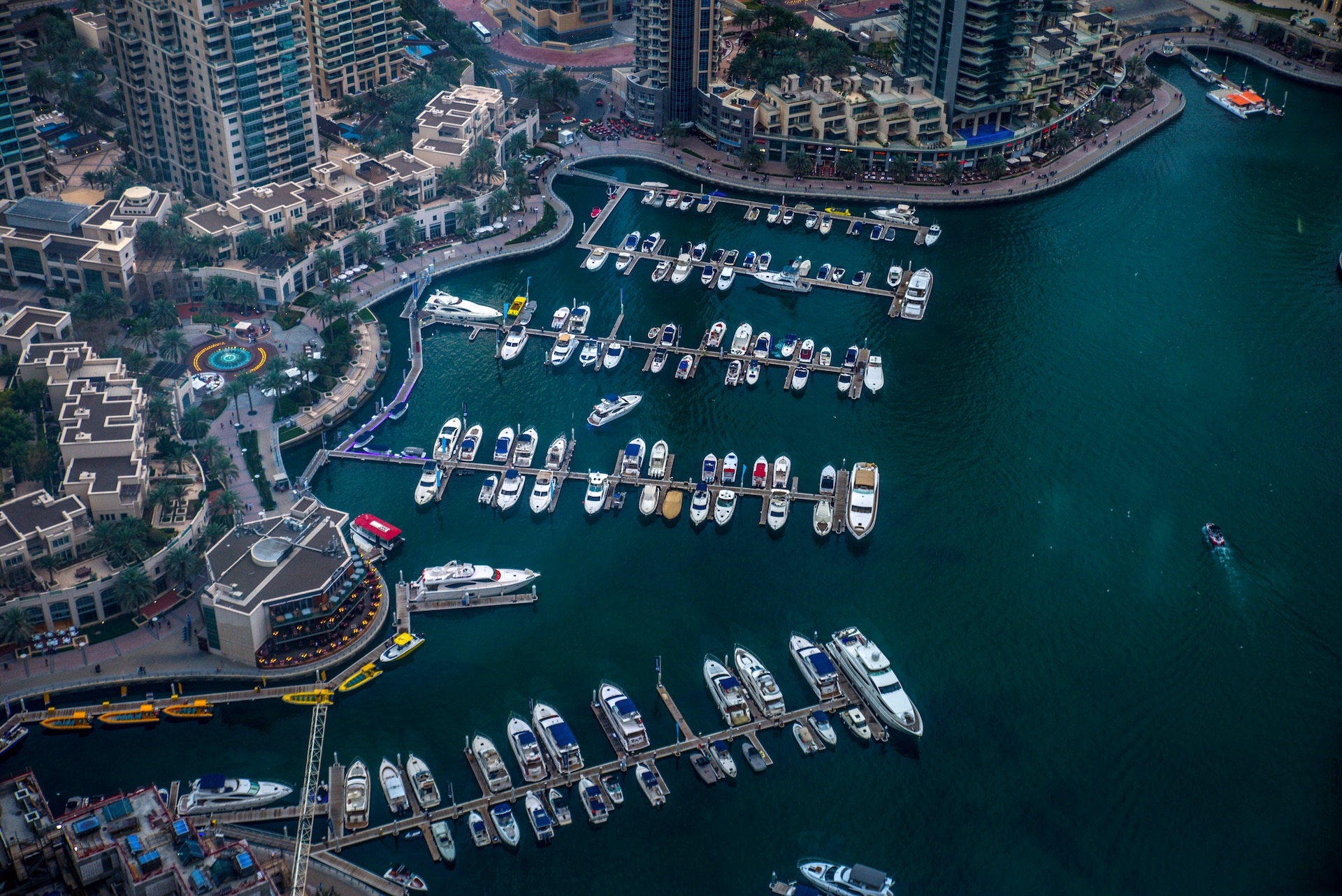 A stock photo image of Dubai marina.