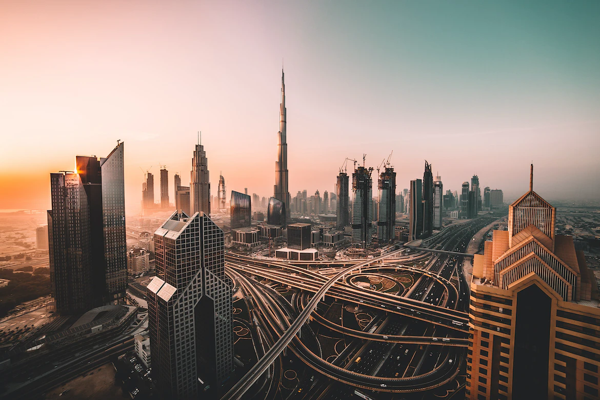 An image of Dubai- a country utilising AI tools for business. 