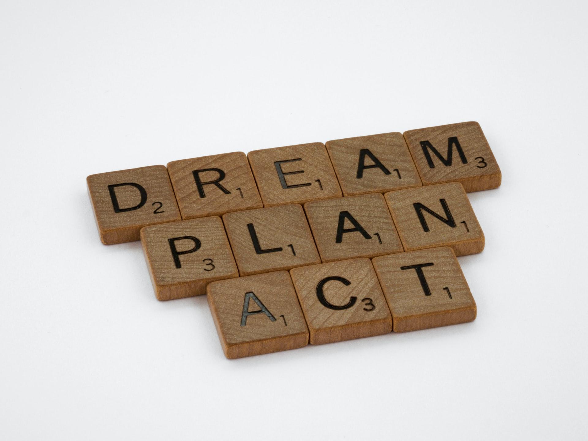 Image of scrabble tiles showing a business strategy planning concept