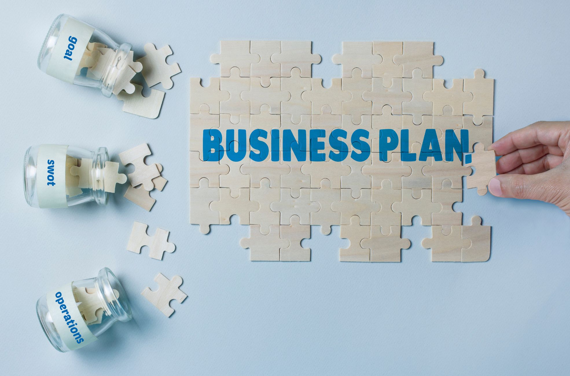 stock photo showing how to write a business plan