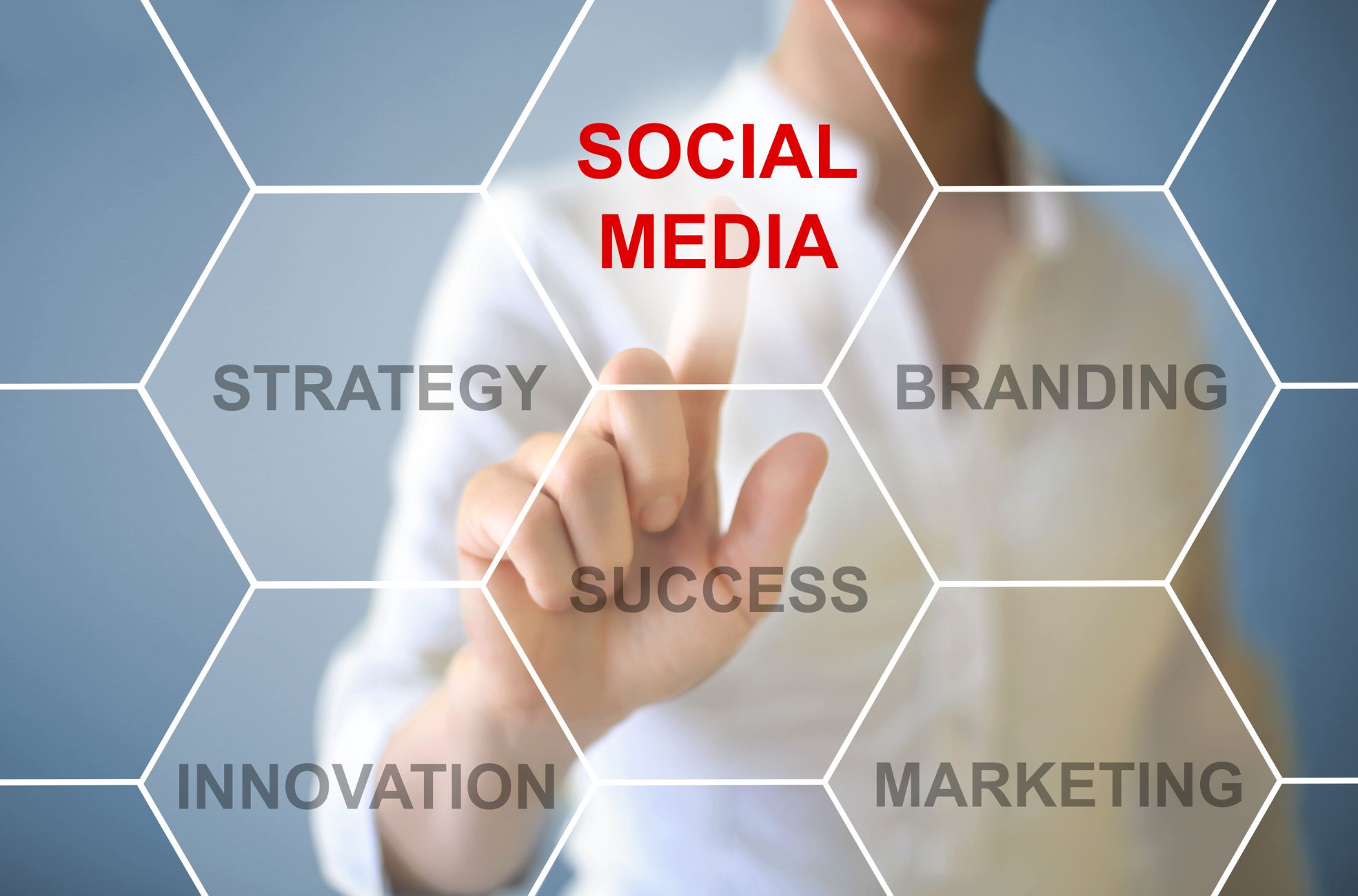 Stock Photo Showing Brand Strategy Via Social Media