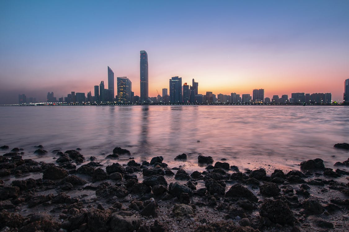 Stock Photo Of Dubai Cityscape And Waterfront