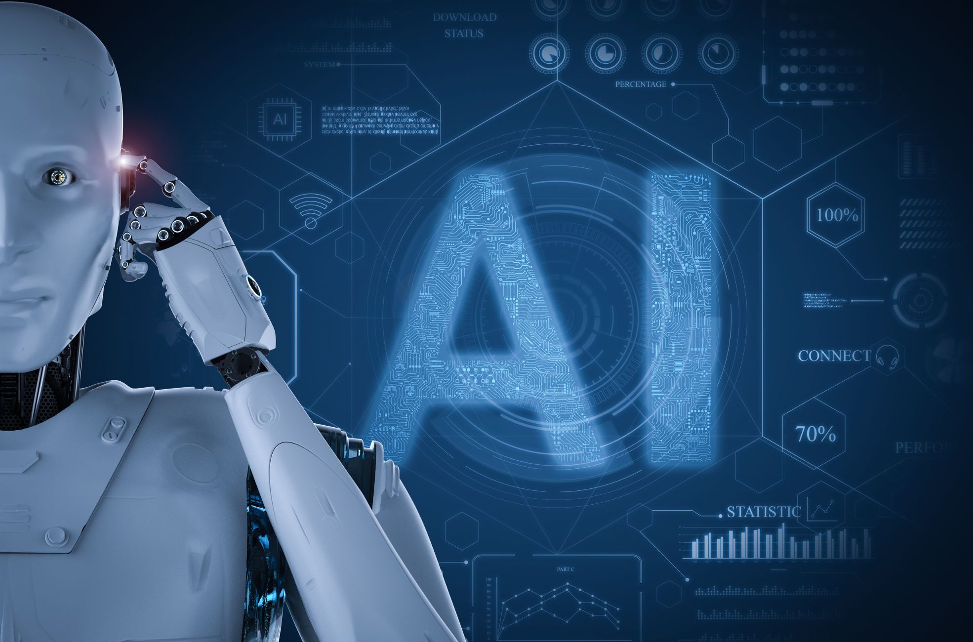 Stock Photo Of AI And Robot