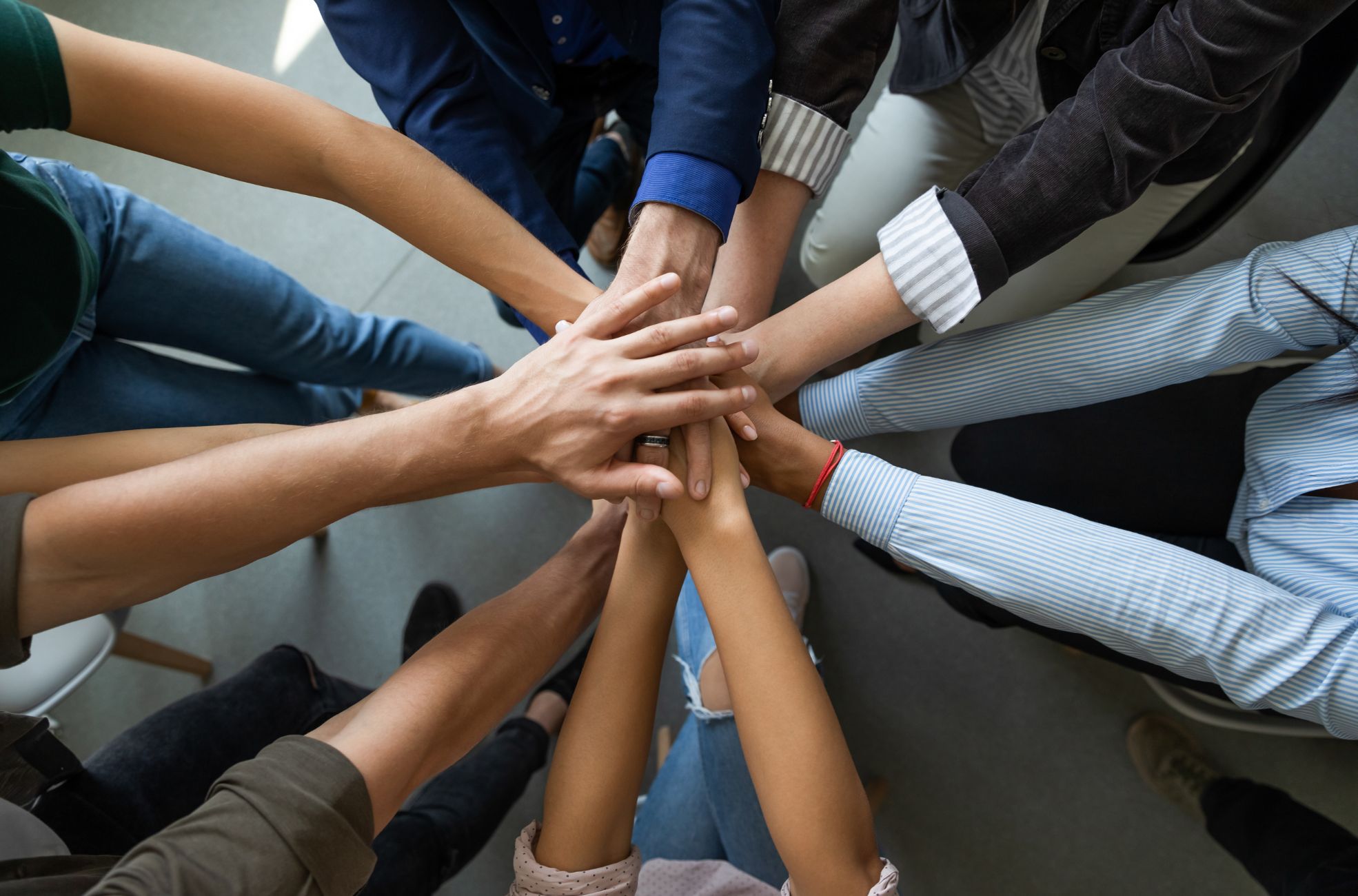 Stock Photo Showing Employee Engagement Through Hands