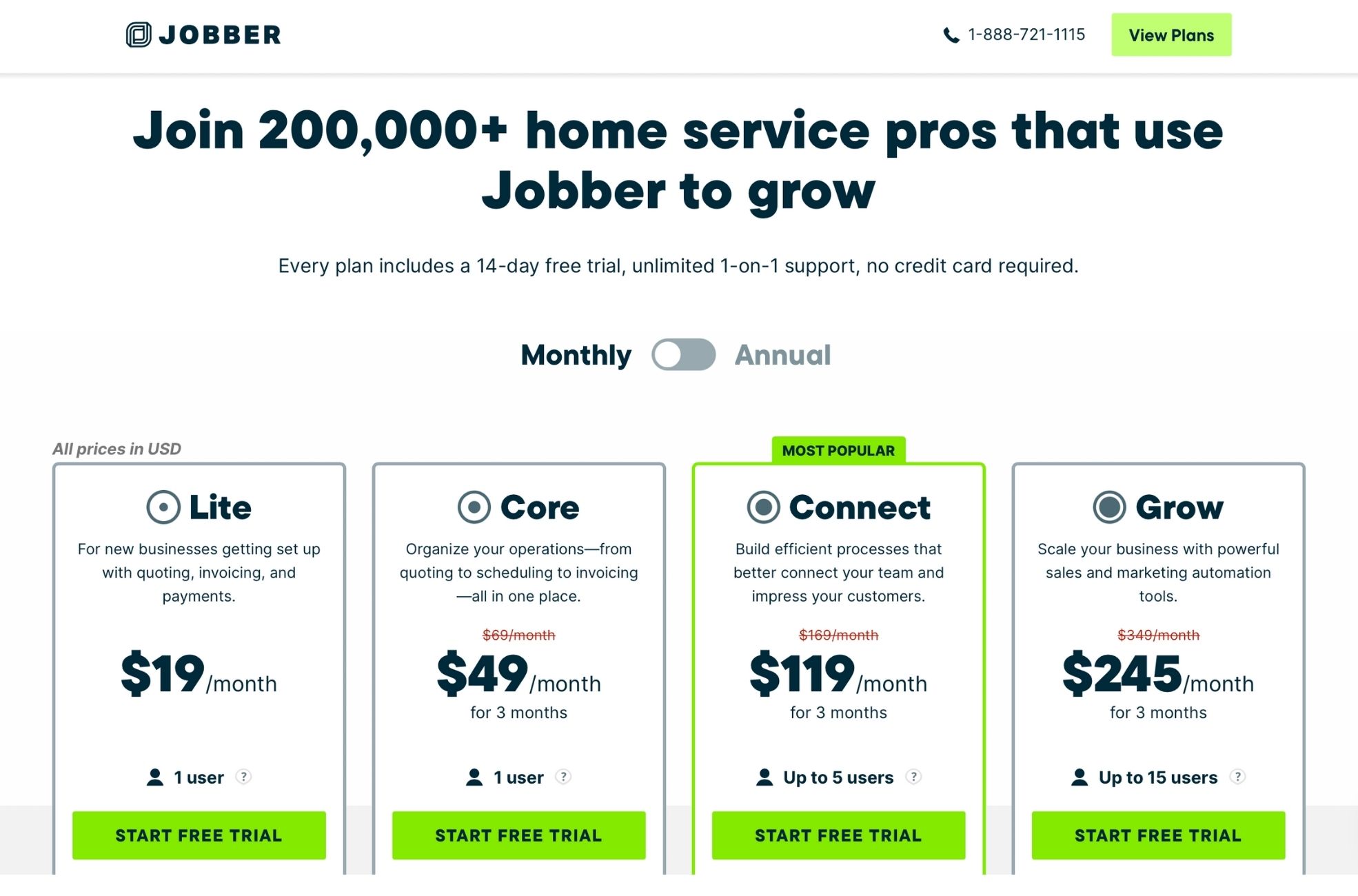 Screenshot Of Jobber Pricing List