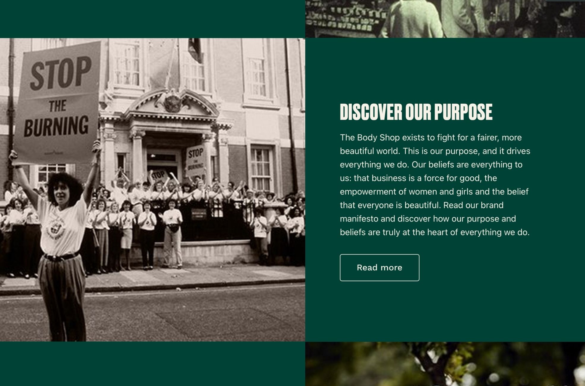 Screenshot Of Body Shop Webpage
