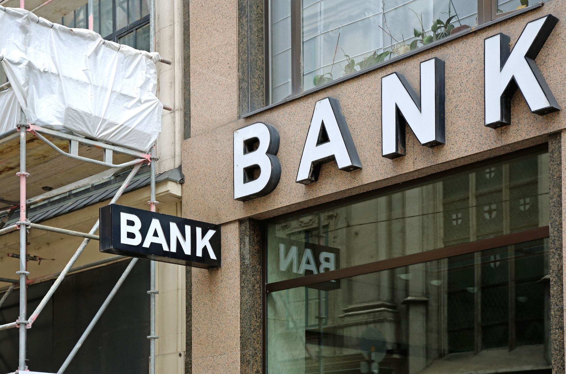 Entrance Of A Bank