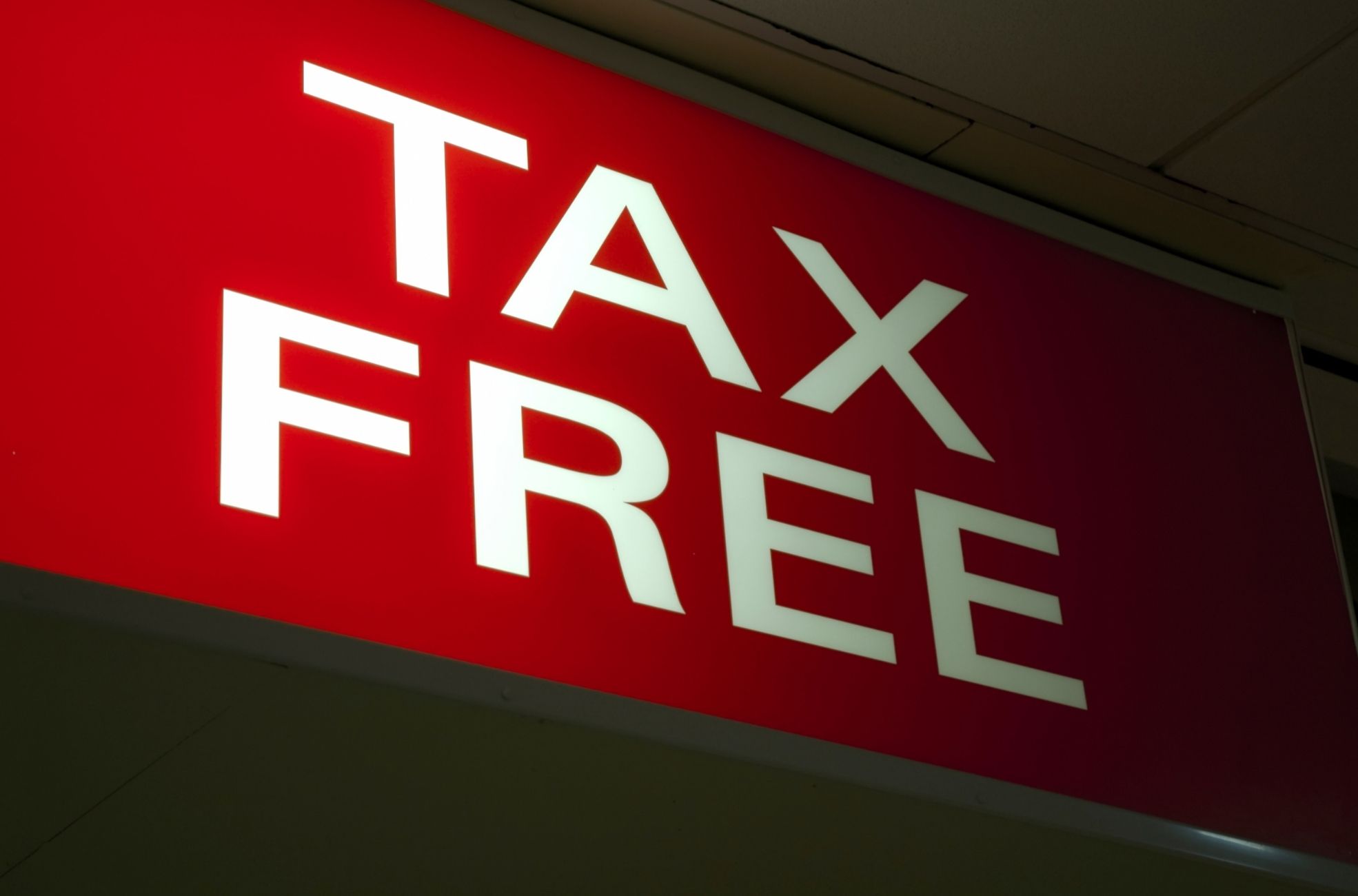 Tax Free Sign