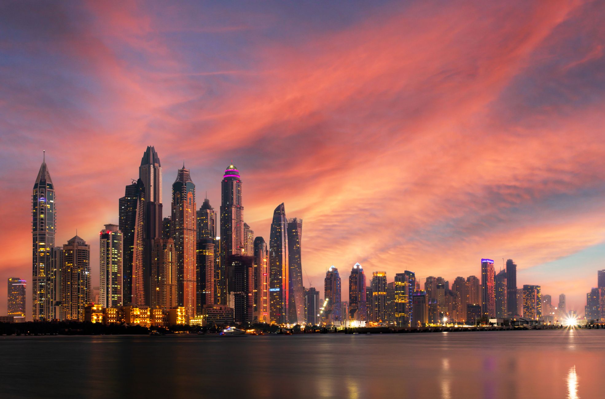 Dubai At Sunset