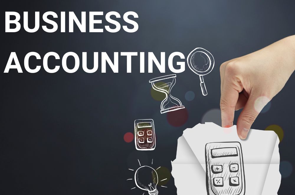 Cover Photo Saying Business Accounting With Illustrations
