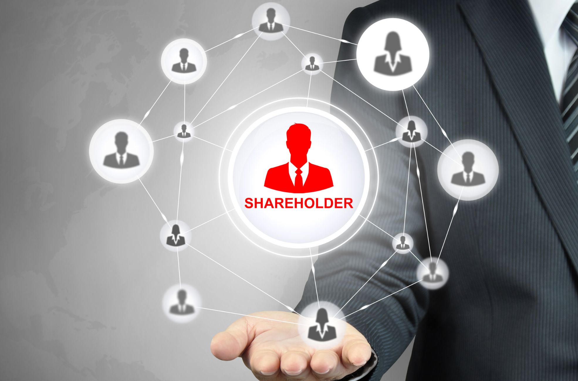 Diagram Of Shareholding Held By Man In Suit