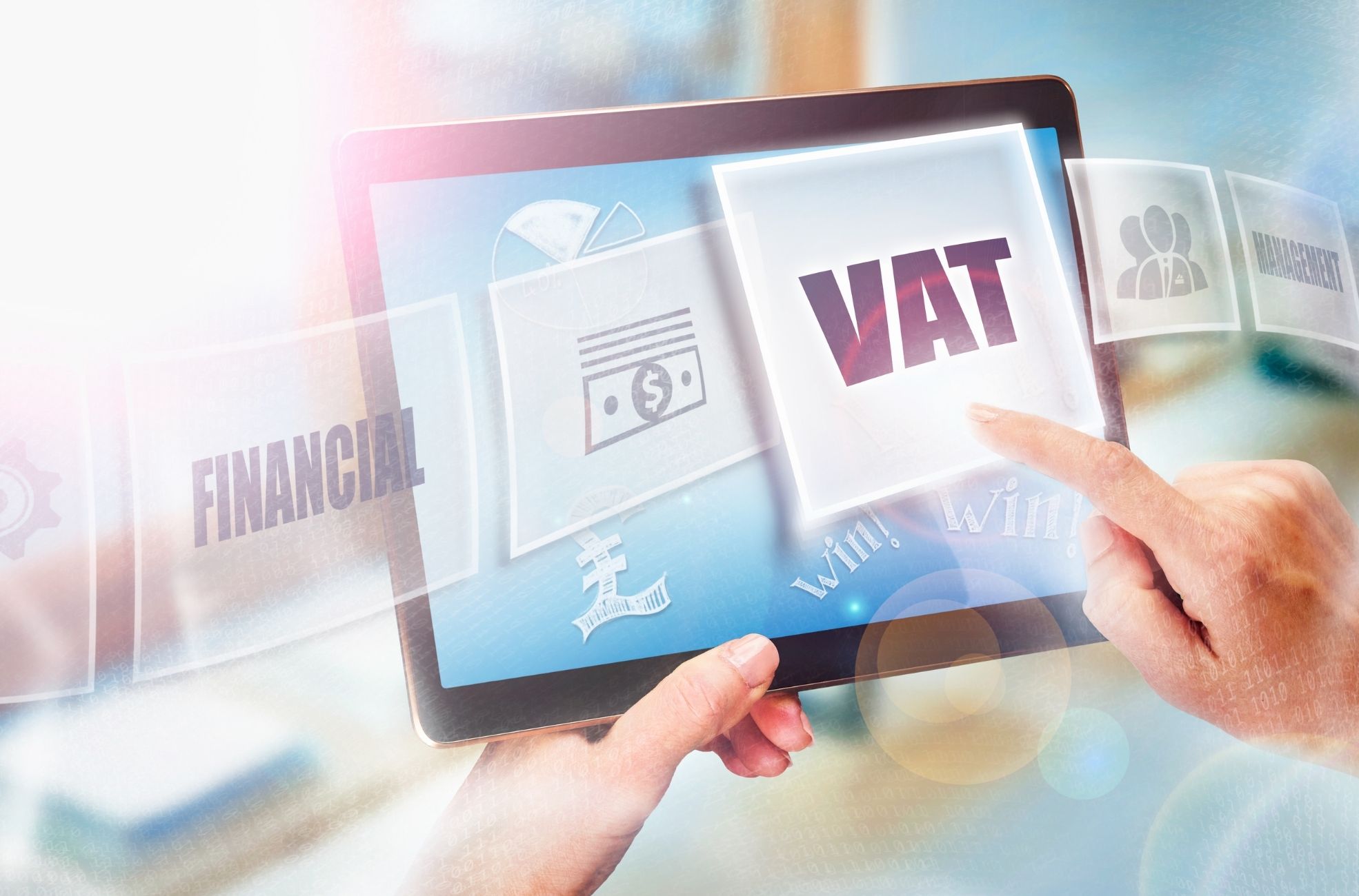 Tablet Being Used For VAT Tax