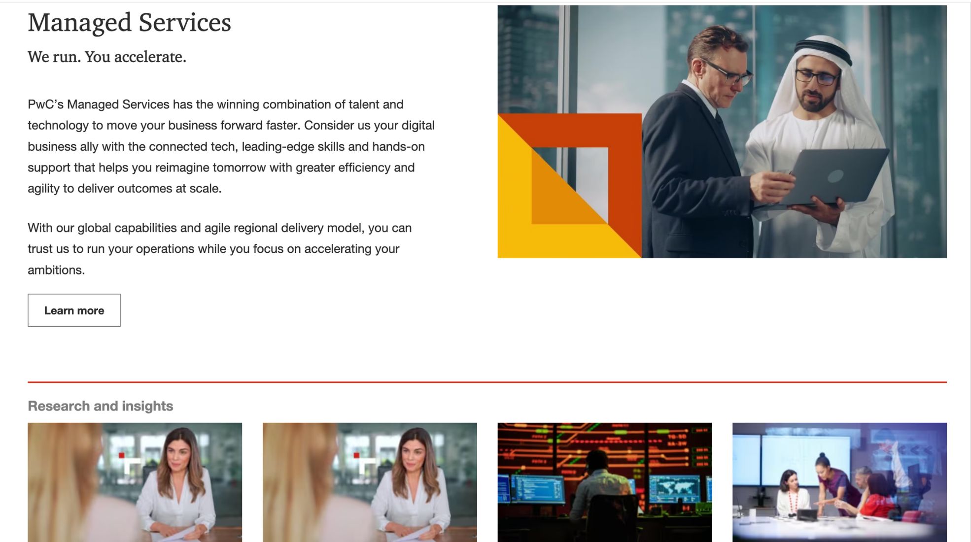 Screenshot Of PwC Middle East Audit Firm Website