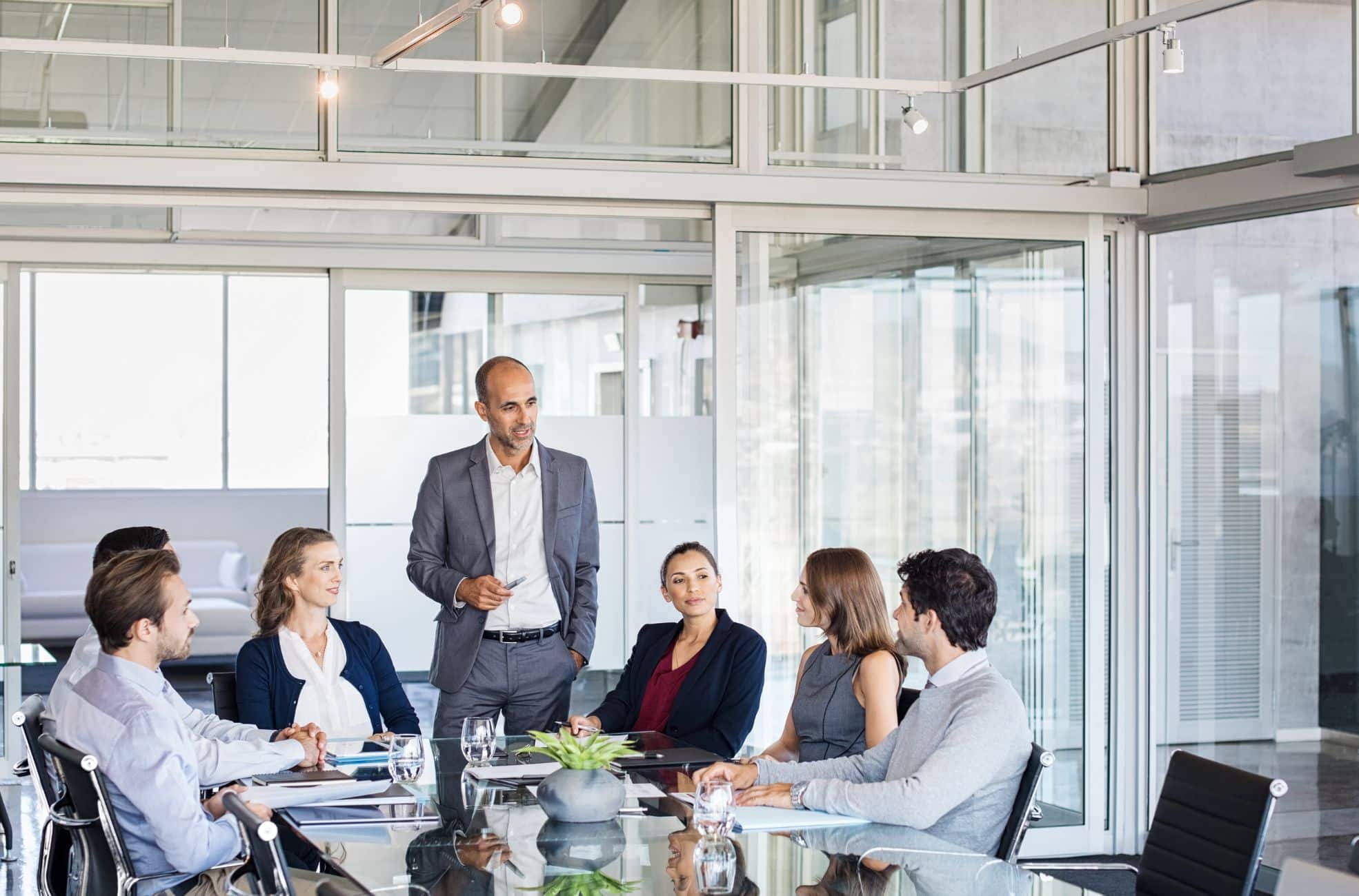 Corporate Team Members In Office