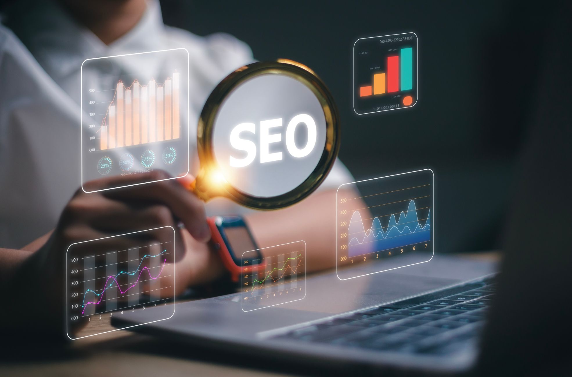 Business Man Using SEO In Business