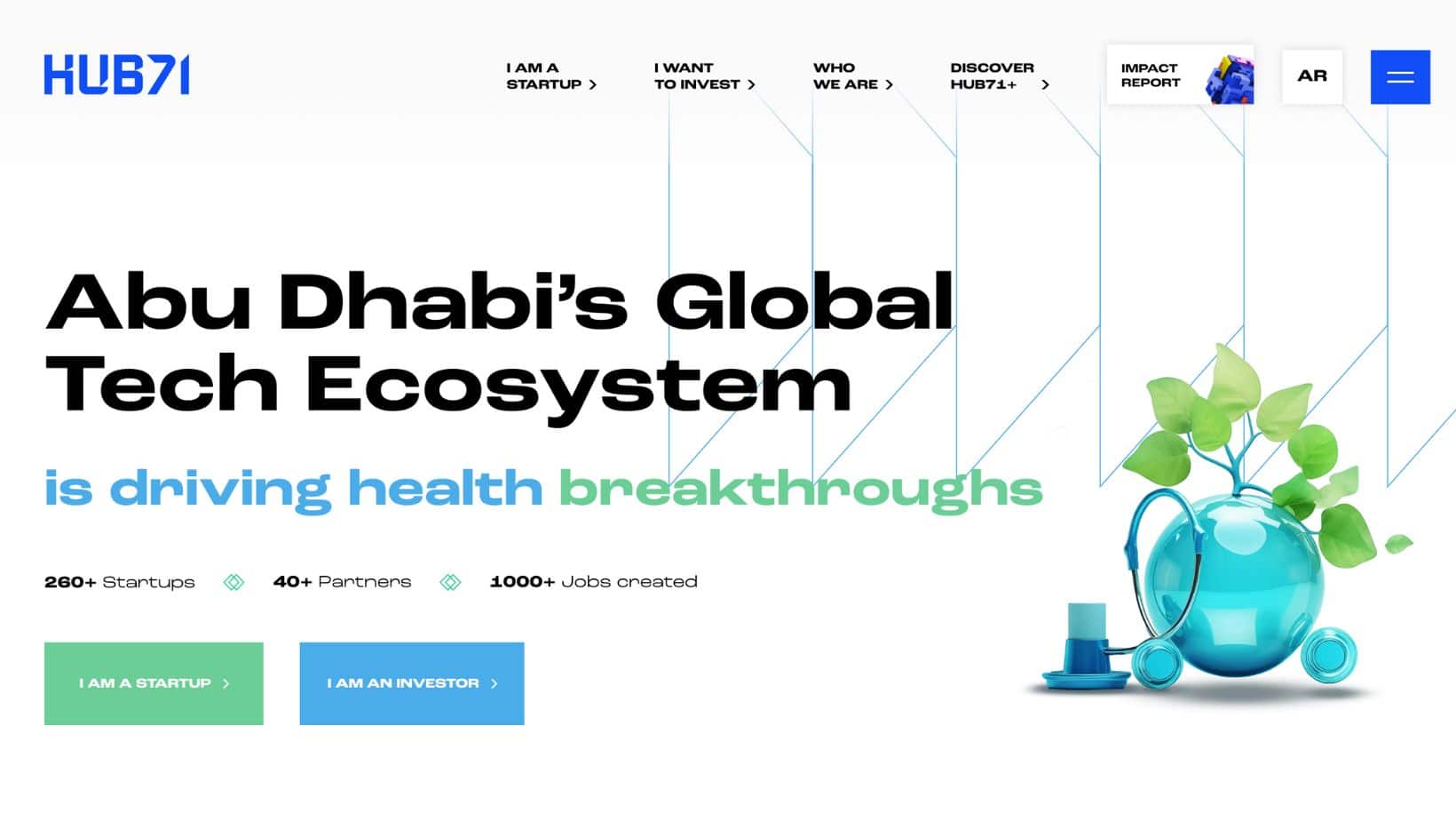 Screenshot Of Hub71 Wepsite