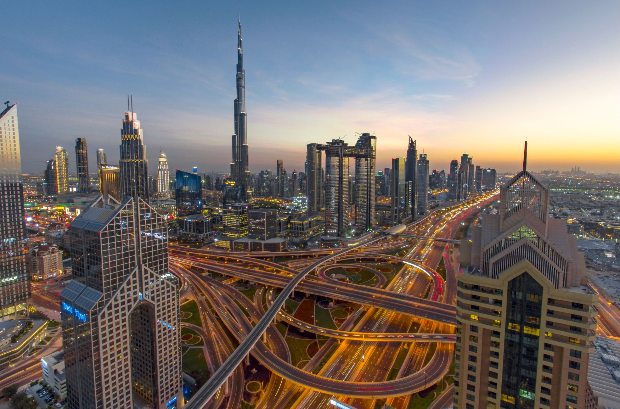 Aerial View Of Dubai City
