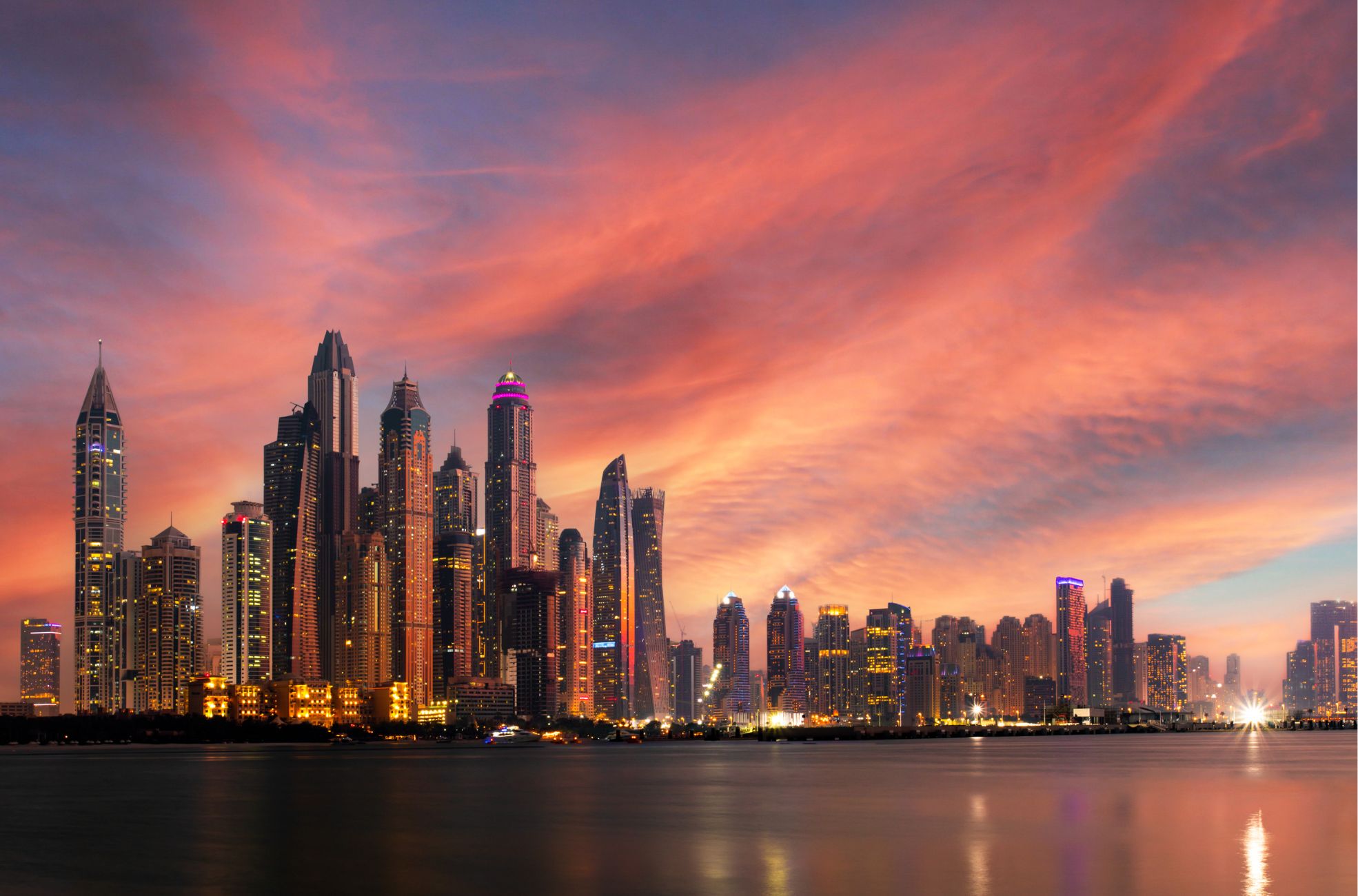 City Of Dubai Sunset