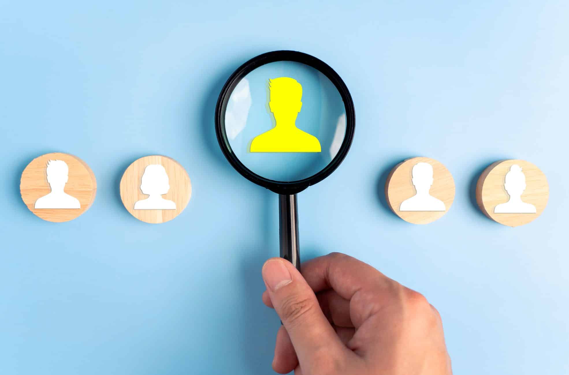 Stick Figures Under Magnifying Glass