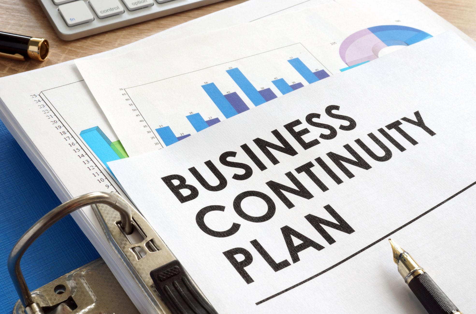 Folder Saying Business Continuity Plan