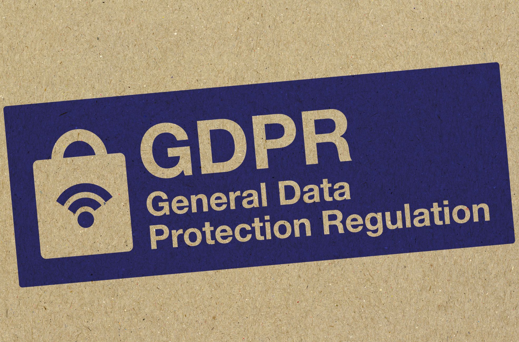 GDPR General Data Protection Regulation On Cardboard