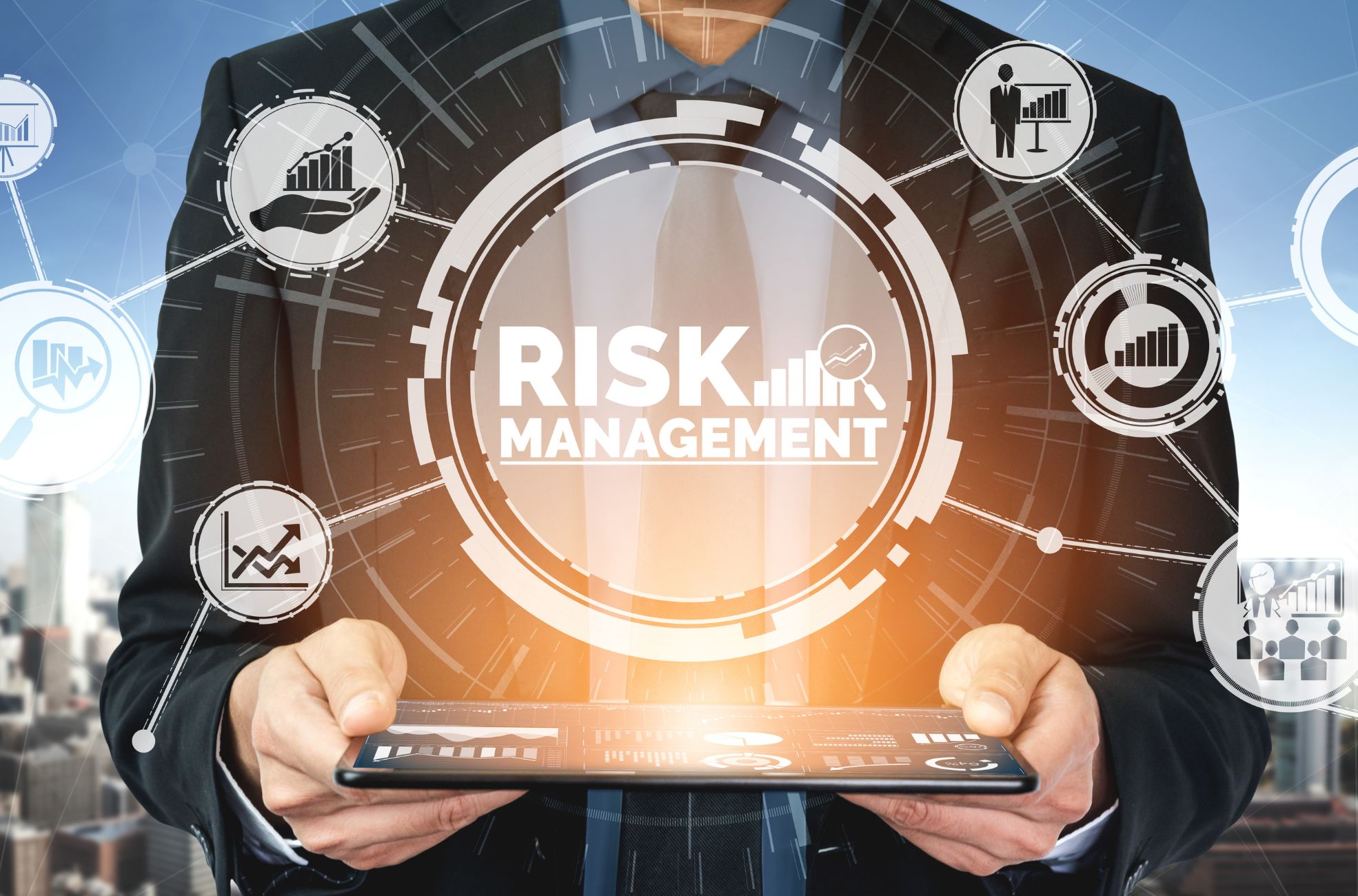 Risk Management Being Held By Man's Hand