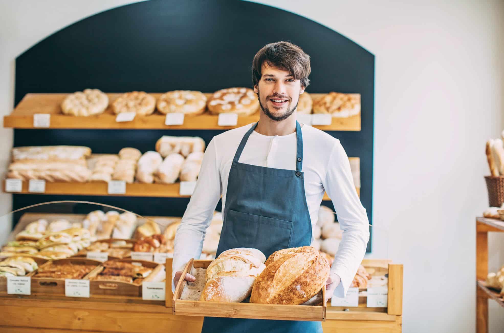 Man Working In Bakery