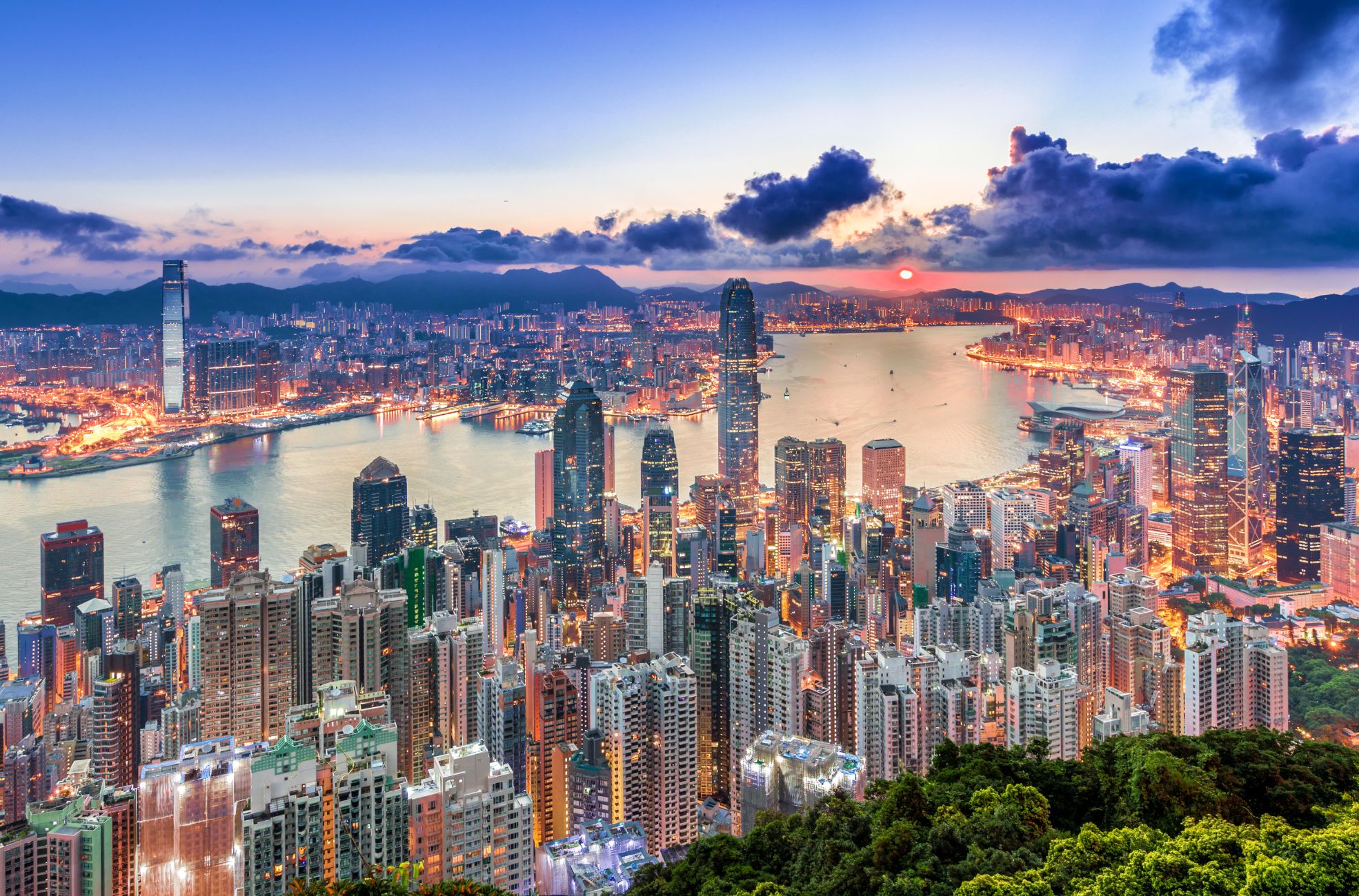 Aerial View Of Hong Kong