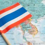 Flag And Map Of Thailand