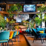 Restaurant, Bright Colours And Plants