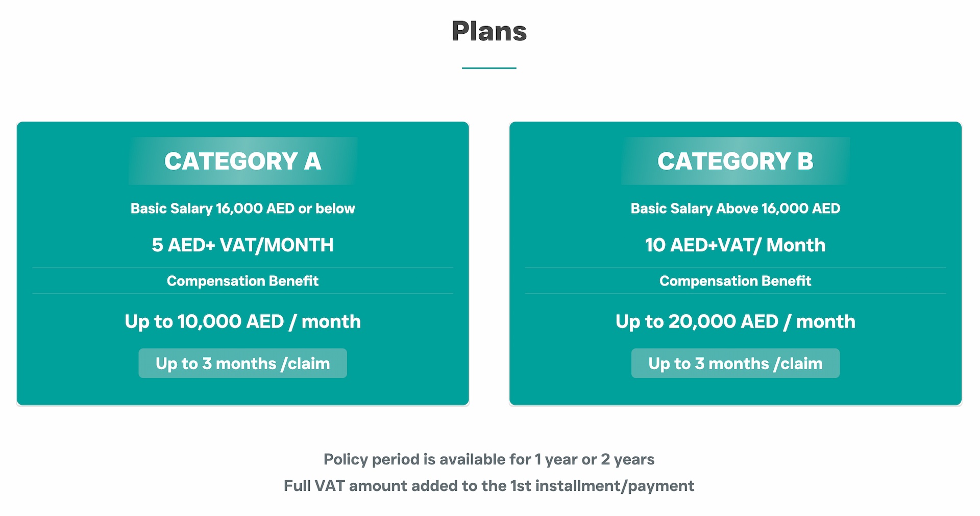 A picture from the official ILOE site, showing the two categories of plans you can choose from.