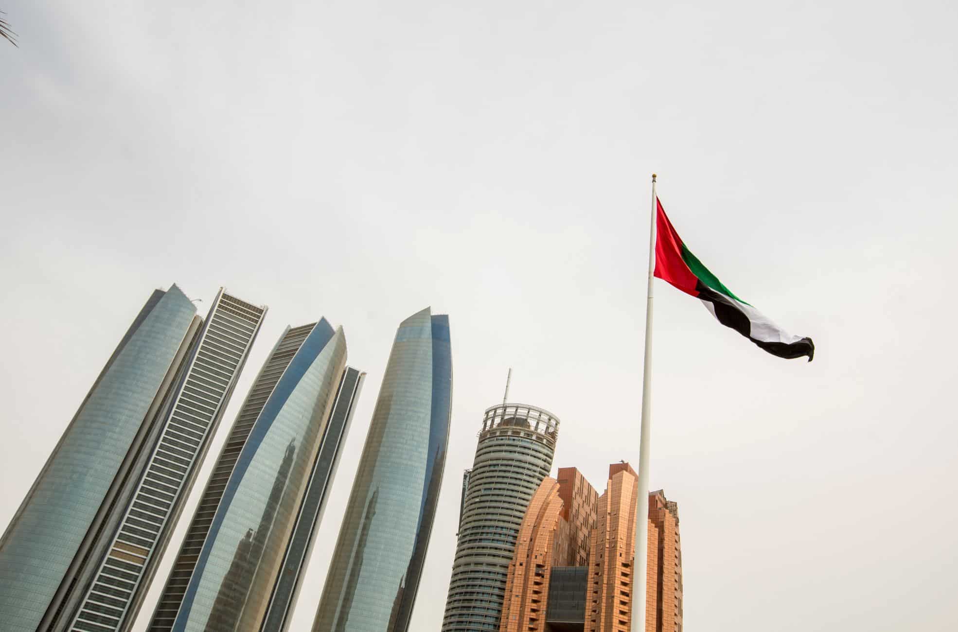 UAE Buildings And Flag