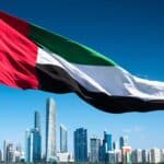 UAE Flag And Buildings