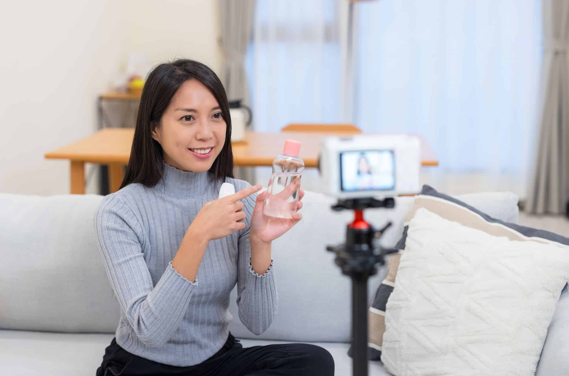 Female Influencer Creating Content