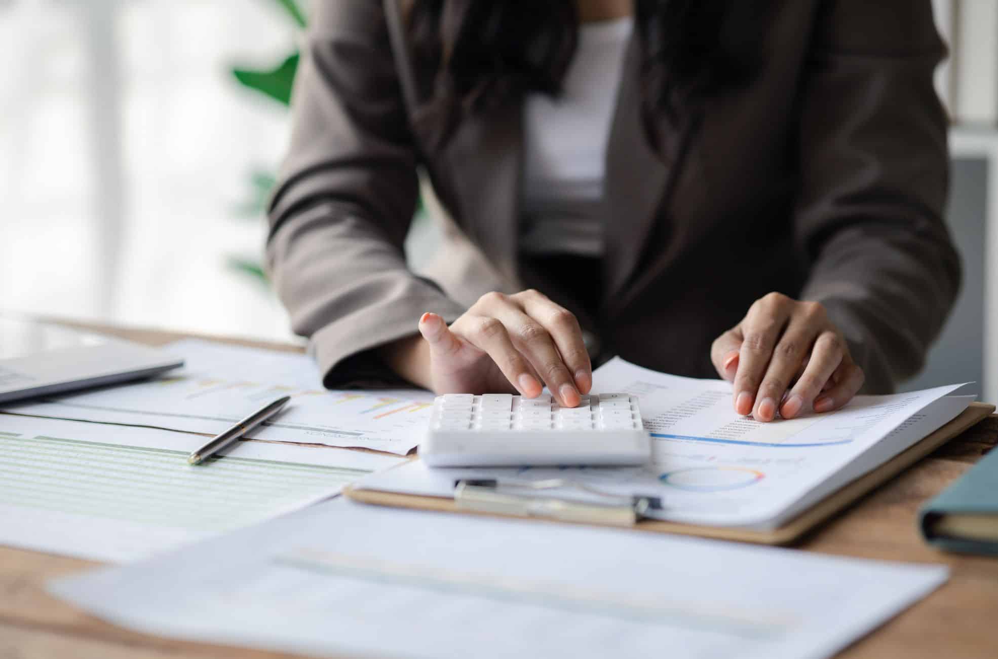 Accountant Working At Desk