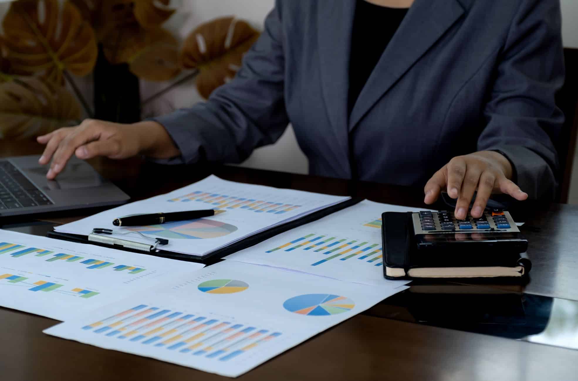 Accountant Working At Desk