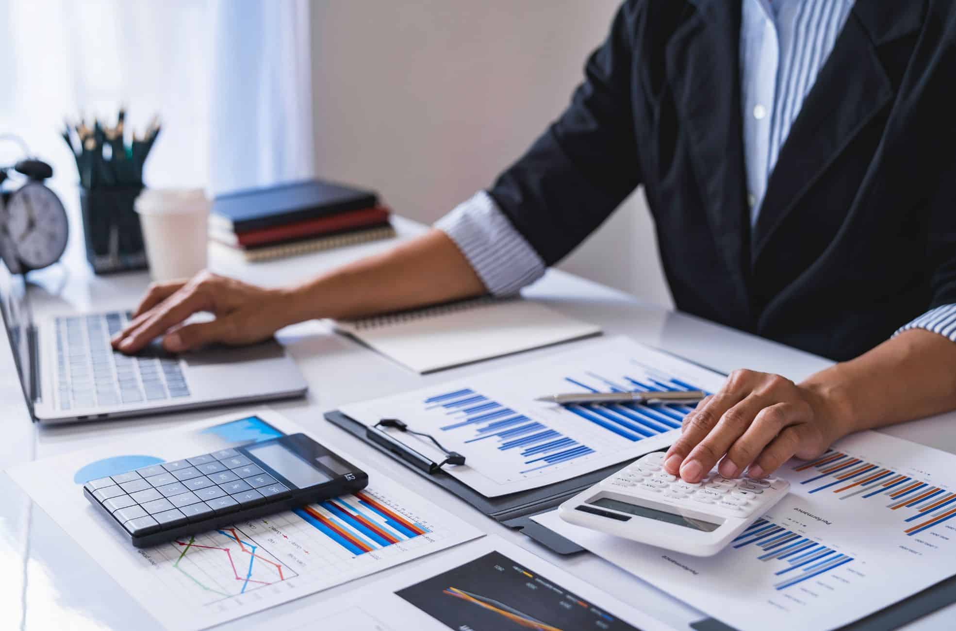 Accountant Working At Desk