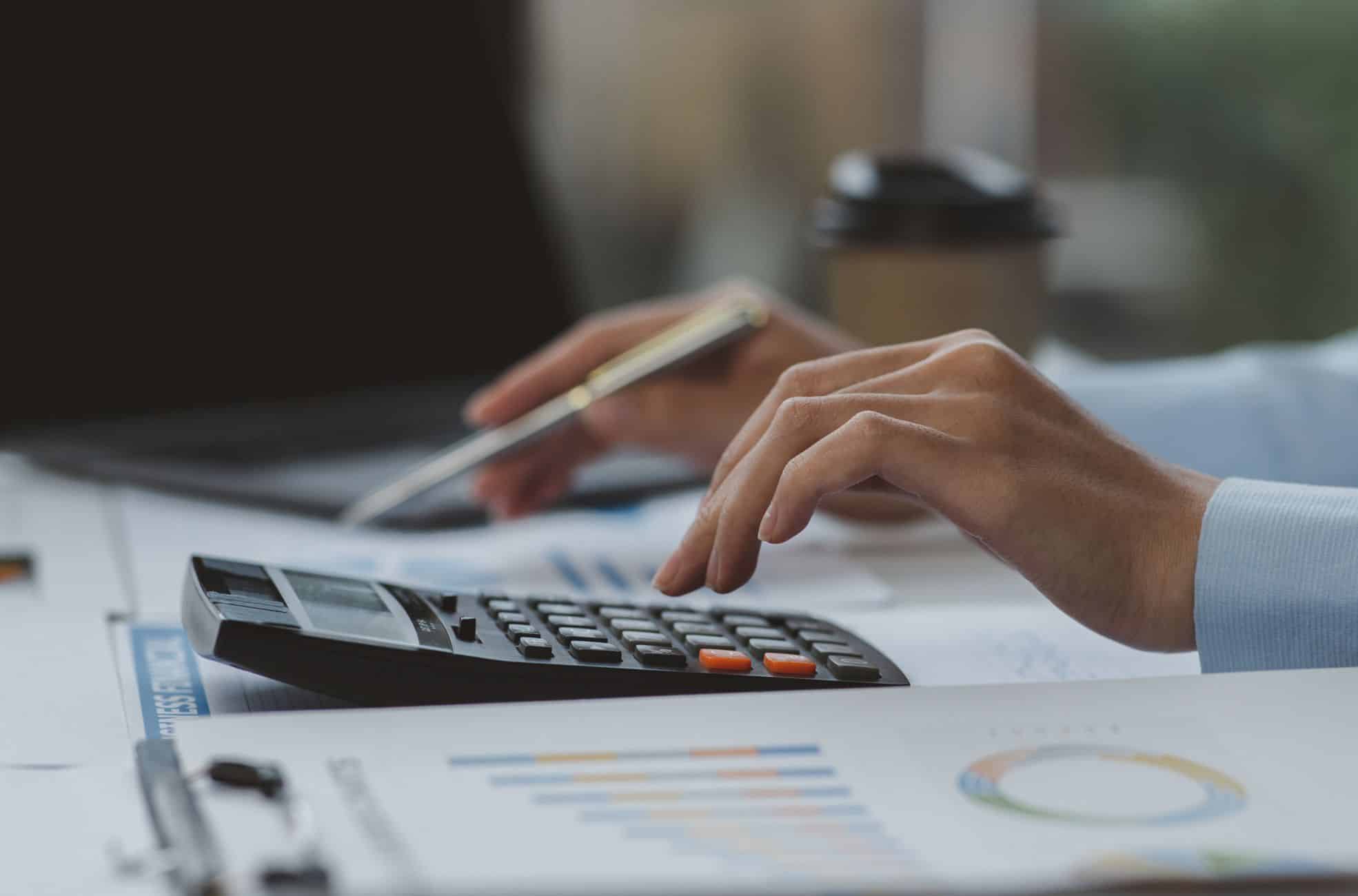 Accountant Working At Desk
