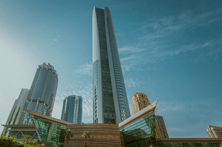 Almas Tower in DMCC, a hub for Dubai business setup.